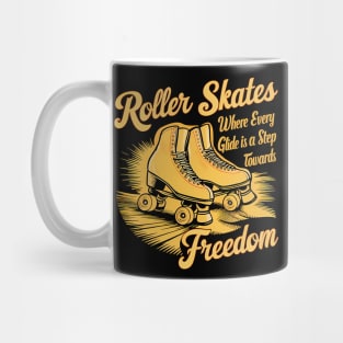 Orange and Black Roller Skates: A Symbol of Freedom and Joy Mug